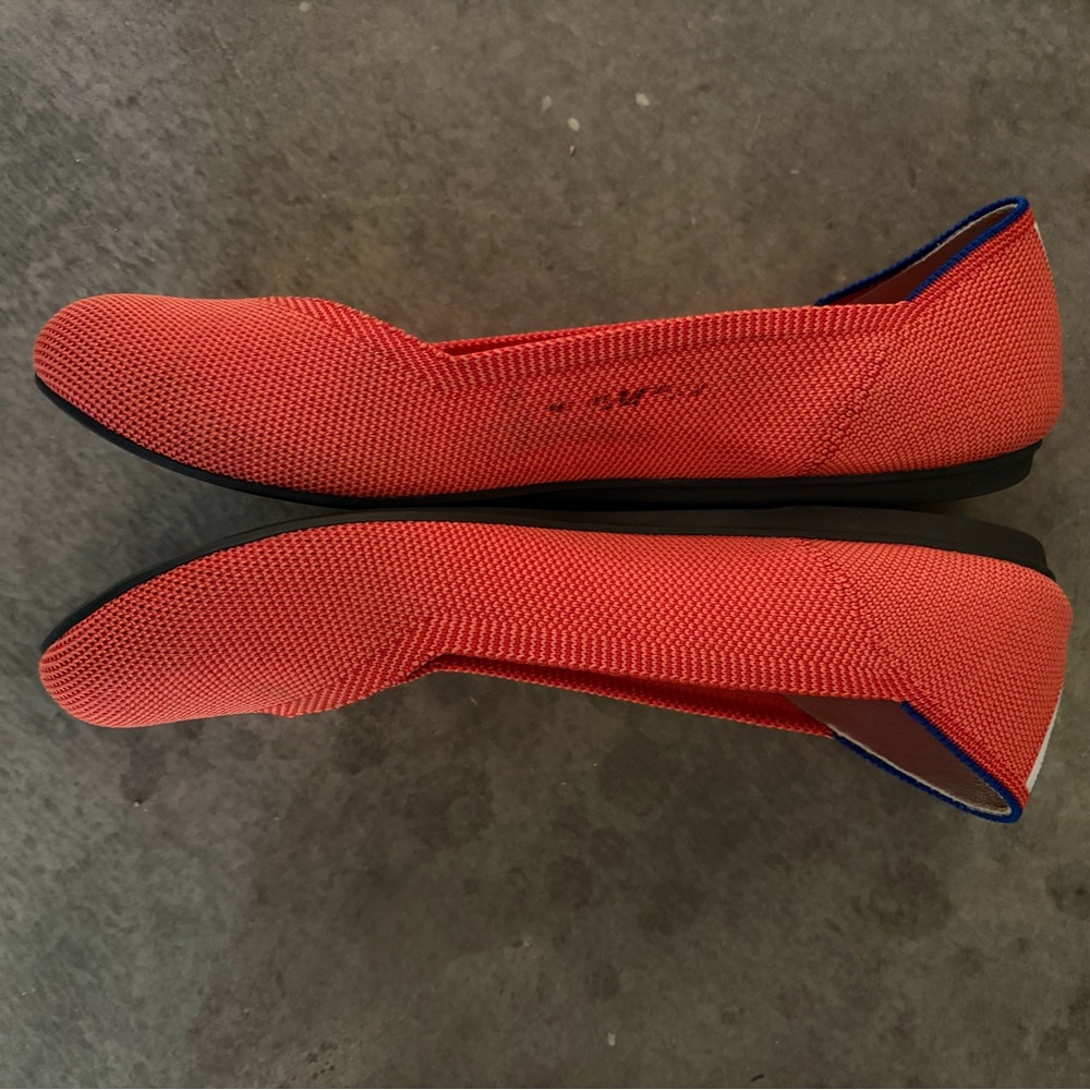 Rothy’s The Flat Persimmon Marina Heel Stripe - Picture 4 of 9